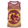 2024 New Brisbane Broncos Home Away Indigenous Anzac Heritage Singulet Rugby ärmellose Hemd Männer Sport Training Sportwaren Outdoor Sweatshirts T-Shirts FW24