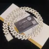 Küba Bağlantı Zinciri 925 Gümüş VVS Moissanite Elmas Çöp Takı Kolye Kadınlar Özel Buzlu Küba Bağlantı Zinciri