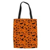 Shoppingväskor halloween stor duk tygväska pumpa spöke skalle fladdermus design kvinnor shoppingväskor mode axelväskor bolsa reutiliserbar lino