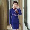 Dwuczęściowa sukienka linia lotnicza Hotel recepcja kasjerka Kobieta stewardesa Mundur Aviation Corporation Stewardess Catering Ubrania robocze