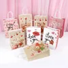 Wrap regalo 5pcs cartone animato borse stampate per orso amore amore per San Valentino per sacche da imballaggio per imballaggio di caramelle per matrimoni per matrimoni forniture per matrimoni