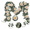 Fleurs décoratives 2pcs Simulate Rose Vine Decoration Wedding Birthday Birthday Party Party Plant Plante Place