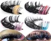 False Eyelashes Red Blue Purple Pink Mix 3D Mink Colored Ombre Vegan Strip Lashes Natural Dramatic Fluffy Colourful Cilias Party265284605