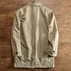 Trench maschile Elegante giacca di cotone cotone elegante in stile coreano per calore in inverno di medio lungo lunghezza abbottonatura