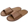 Slippers bamboe rattan lovers 'home houten vloer stromat zomer indoor sandalen badkamer zapatos mujer