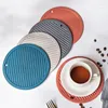 Table Mats Round Silicone Mat Cup Food Grade Placemat Non-slip Heat-resistant Pad Kitchen Accessories Gadgets