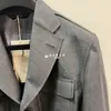 Men Blazers Spring Brioni Grey Wool Linen Silk Shirt Coat