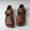 Freizeitschuhe retro nostalgische japanische Plattform Kuhlatten -Frauen Gladiator Römische Leder koreanische Slipper Oxford