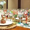 SCHEDE DI VINO Europa Tema natalizio a mano dipinto a mano Crystal Glass Calice Red Home Bar El Party Bere Gift di articoli