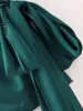 Robes décontractées 2024 Bazaleas Store Green Bra Sans manches Habille Decoration officielle de nœud