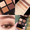 Famous Makeup à paupières à paupières 4 couleurs Matte Shimmer Natural imperméable Palette d'ombres de fard à paupières avec pinceau 11 Styles Navire rapide GRATUIT