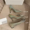 Designer Classic Snowflake Button Single Shoes High Heels Women Shoes Imported Silk Fabric New 16 Color Heavyweight Release 1CM/7CM/9.5CM