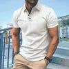 Polo-shirts pour hommes Cound Collid Color Slim Fit Fit de golf de haute qualité de haute qualité