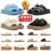 Sandálias de grife de gandas sliders sliders sliders sliders de letra feminina sliders chinelos de lona chinelos flags mulheres mulas folhas mulheres planas solas externas sapatos grátis dhgate