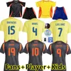 24/25 Colombia James Soccer Jerseys Kids Kit 2025 Columbia National Team voetbalshirt Home Away Set Camisetas 2024 Copa America D.Valoyes Arango C. Chucho Cuadrado
