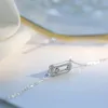 Hänghalsband zhouyang halsband för kvinnor avtagbar kristall smart ellips delikat kontrakterade silverfärg mode smycken kbn374
