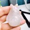 Dekoratif Figürinler 4.9cm Doğal Çiçek Acate Crystal Cartoon Heykel Oyma Cilalı Kuvars Şifa Taşları Ev Dekorasyonu için El Sanatları