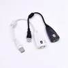 Cartes sonses Soundal USB Carte 7.1 Channel 3D O Adaptateur 3,5 mm Bélans de casque pour PC Bureau de bureau
