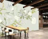 Fonds d'écran Papel de paede plante tropicale personnalisée fleurs blanches fond d'écran de peint mural salon