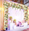 Новое прибытие Элегантные искусственные цветочные ряды Свадебные центральные части дороги цитируют цветочные столы, украшенные бегун, 3649916