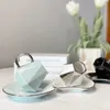 Mokken keramische diamantbeker en bord set 100ml creatieve luxe persoonlijkheid mok modern minimalisme restaurant koffie