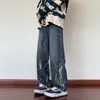 Jeans pour femmes y2k chaîne hip hop vintage petit ami en détresse baggy pour les adolescentes pantalon féminine pantalon largeur