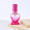 Bouteilles de rangement 10 ml de parfum en forme de coeur bouteille de voyage portable Atomizer en verre pulvérisateur vide emballage de flacon cosmétique