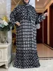 Vêtements ethniques 2024 NOUVEAU MUSLUM COTTON LADYS ABAYAS RAMADAN GARMENT DUBAI TURKEUR MIDGE EST FEMME ROBE LORDE Africain Robe Turban Joint T240510