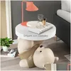 Móveis para sala de estar exclusivos e elegantes Mesa lateral de estátua de urso - adição perfeita à sua decoração Sofá de café nórdico de animais co dhcdi