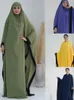 Abbigliamento etnico Ramadan Eid Dubai Khimar Hijab Abaya Turchia ISLAM Abito musulmano Jilbab Abbigliamento preghiera Donne Kaftan Robe Femme Musulmane T240510