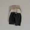 Shorts ny baby ren bomull baby pp byxor söt förskola ribbade långa ben sommar pojkar och flickor shorts barnkläder 0-24m D240510