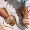 Sandals Odinokov Summer Bohemia Bohemia Chaussures Femme Place Pantoufles décontractées