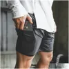 Shorts pour hommes Summer Running Men 2 in 1 Sports Jogging Fitness Traine de fitness rapide Dry Gym Sport Pantalon Short Drop livraison Vêtements Vêtements OTRTD