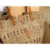 Ysllbag 23ylsy New Beach Bag Rattan Casual Capacidade Totes Designer Wicker Woven Women Bolsa Bolsas Summerbeach Bali Squilhas de palha