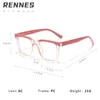 Solglasögon 2024 Korean Retro Print Small Square Frame Anti Blue Light Glasses Women's Trendy Fashion Optical Whosale