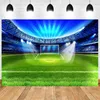 Party Decoration Boys Football Field Thème Art Blue-Green anniversaire Baby Shower Pographie fond Enfants Children Room Decor Supplies