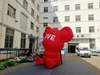 6mh (20 piedi) con pompere del bluwer Factory Red gonfiabile con palloncini Love Bear with Light for Wedding Party Music Park Decoration