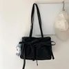 Borse a tracolla Borsa di moda per donne borsette di tote casual con prua Top maniglia coreana ascelle a assi Nylon Girls Frizione femminile