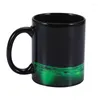 Canecas que mudam de cor caneca de caneca trocar de xícara de copo Presentes de aniversário Northern Lights Design Cerâmica para meninos meninas homens homens homens