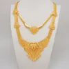 Dubai Indian Gold Color Necklace Bracelet Earrings Ring Jewelry Sets For Women Ethiopian Nigerian Bridal Wedding Jewellery Gifts 240506