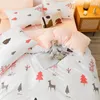 Ensembles de literie hivernale couette à couette à couverture d'oreiller 4pcs Cartoon Quilt Twin Single Single King Christmas Bedclothes
