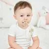 MIYOCAR custom gold pearl color bling pacifier and pacifier clip BPA free dummy bling unique gift baby shower PS-1 240423