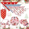 Autres fournitures pour chiens 20 packs Bandana Christmas Halloween Thanksgiving Valentin Day Holiday Bib Triangle Scharfs pour petits chiens moyens Dhu2r