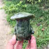 Estatuetas decorativas 6 cm de ofiolita natural cogumelo de cristal mineral de craft stone artesanato mini escultura cura reiki ornament 1pcs
