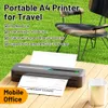 Portable Printer Wireless M832 for Travel and Home Work Use Thermal 300DPI Inkless Mobile Printer Compatible with Android iOS 240430