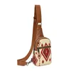 Bohem etnik kadın tuval çanta çapraz çantası göğüs çantası retro fermuar tuval kavrama küçük çanta moda taşınabilir omuz çantası toptan dhl
