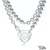 ペンダントネックレスデザイナー高品質TファミリーSeiko New Beads Itys ot Love Necklace with Diamond Seater Chain Net Drop Delivery Je Otiub