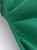 Robes décontractées 2024 Élégant bched officiel sans manches midi femmes Summer Party Stote Green Bodycon Robe