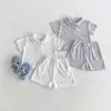 Set di abbigliamento Summer Kid Out Tracksuit tracce nata Solido polo Shorts 2Ps Boy Girl Children Cotton T-shirt Set di magliette infantile