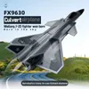 FX9630 RC Aircraft J20 Fighter Remote Control Aircraft Anti Collision Soft Rubber Head Glider With Culvert Design Aircraft RC Toys 240509